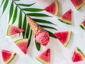 Glass-av-vattenmelon
