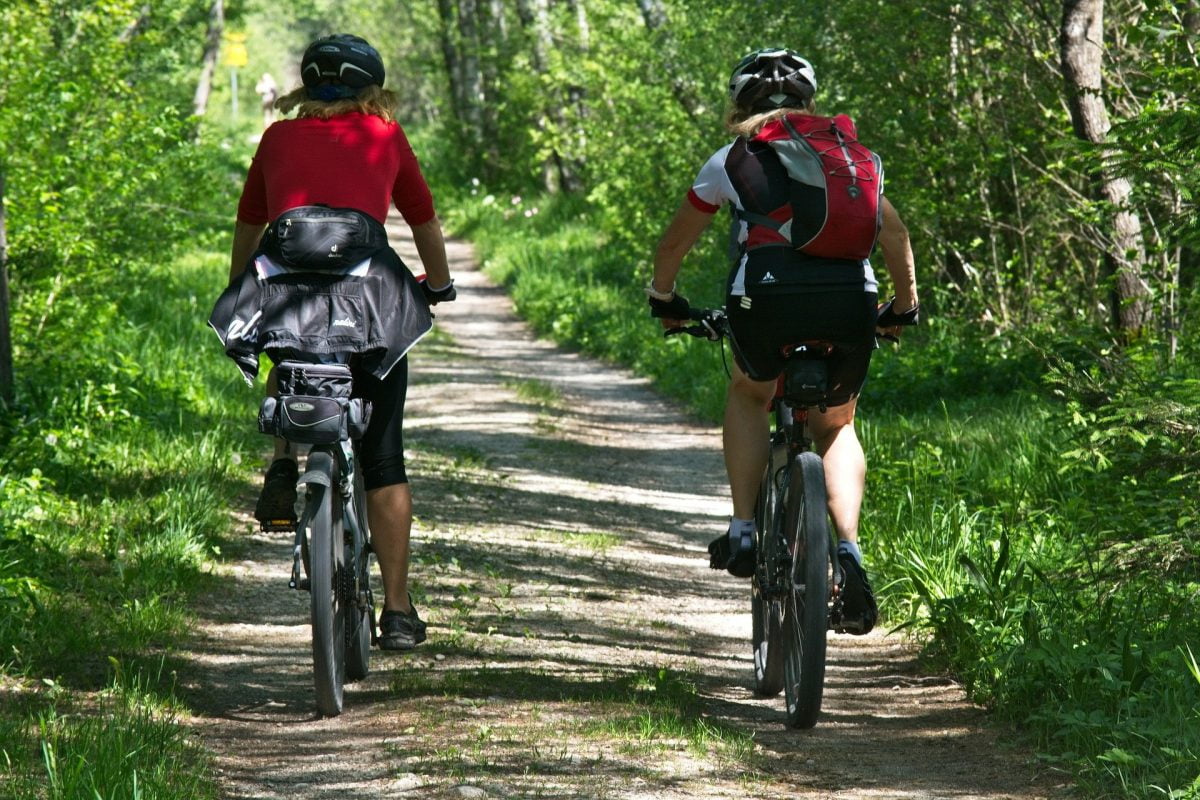 cykla till affären eller utflykten