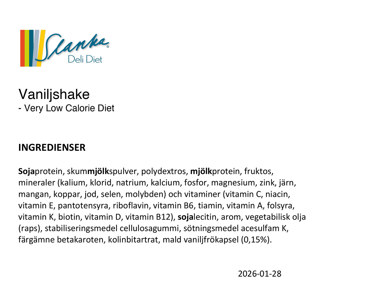 Vanilj ingredienseer